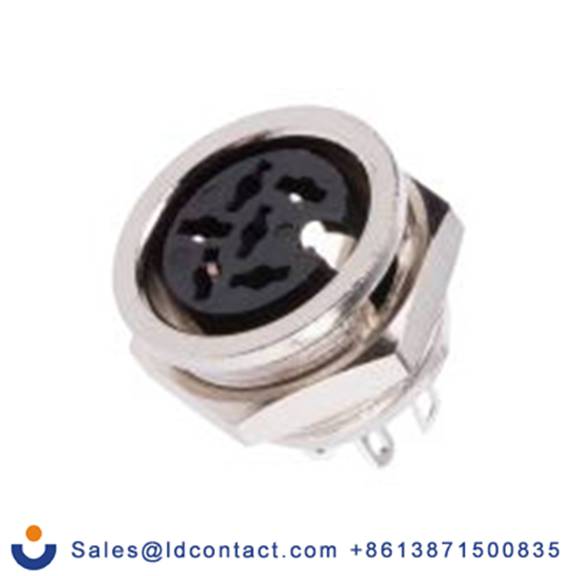 RS PRO,490-850,DIN插座, Standard, 6触芯, 面板安装, 直向 4A YE-1616系列, 100 V ac, 螺钉 母插