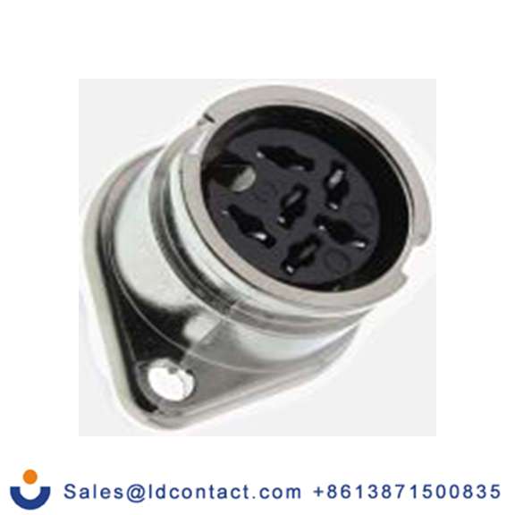 RS PRO,490-905,DIN插座, Standard, 6触芯, 底盘安装, 直向 1A YE-139XS系列, 100 V ac, 卡扣 母插