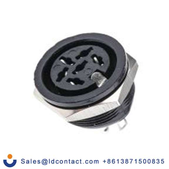 RS PRO,490-933,DIN插座, Standard, 6触芯, 面板安装, 直向 4A YE-1616系列, 100 V ac, 螺钉 母插