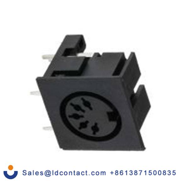 RS PRO,491-087,DIN插座, Miniature, 5触芯, 通孔安装, 直角 2A YE-138X系列, 100 V ac, 推入 母插