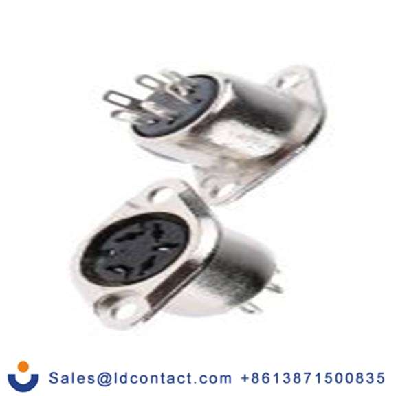 RS PRO,491-100,DIN插座, Standard, 5触芯, 底盘安装, 直向 4A YE-149X系列, 100 V ac, 推锁 母插