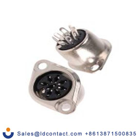 RS PRO,491-106,DIN插座, Standard, 8触芯, 底盘安装, 直向 4A YE-149X系列, 100 V ac, 推锁 母插