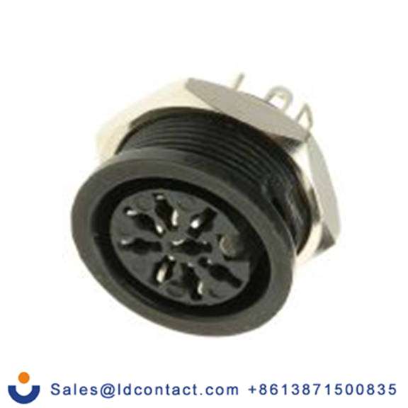 RS PRO,491-140,DIN插座, Standard, 8触芯, 面板安装, 直向 4A YE-1618系列, 100 V ac, 螺钉 母插