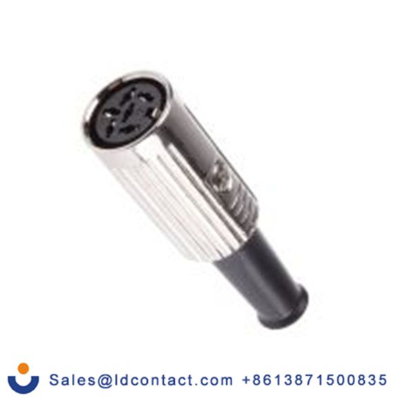 RS PRO,491-223,DIN插座, Standard, 6触芯, 电缆安装, 直向 4A YE-147XS系列, 100 V ac, 推锁 母插