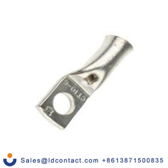 RS PRO,531-021,非绝缘 铜 管状环形接线端子, Φ6.4 mm内环, M6螺栓, 灰色 8 AWG至150 °C CT10系列