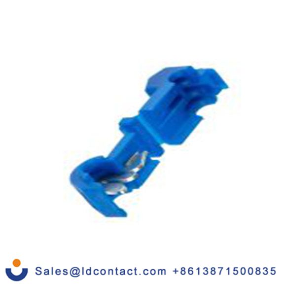 RS PRO,531-368,电线接头连接器, T型抽头, 蓝色, Φ9.8 mm, 绝缘, 37 mm总长, 镀锡触点, 878106系列 14 AWG