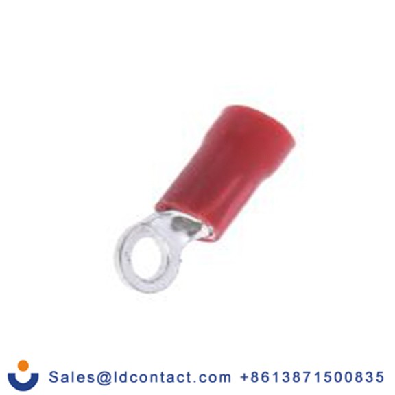 RS PRO,534-238,绝缘 铜 环形端子, Φ3.2 mm内环 22 AWG, M3螺栓, 红色 16 AWG至75 °C