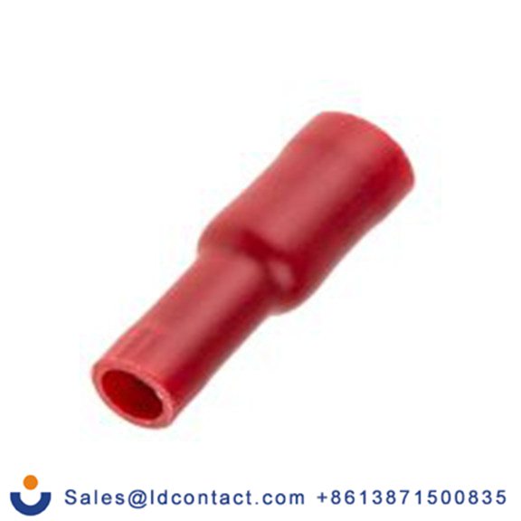 RS PRO,534-317,压接子弹型连接器 母插, 绝缘, Φ4.3 mm弹头, 红色, 塑料绝缘, 22 AWG, 16 AWG, 22.5 mm总长