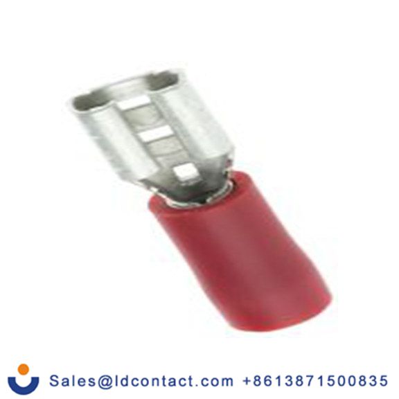 RS PRO,534-389,绝缘 压接端子 母插, 4.8 x 0.5 mm接片, 红色 插簧端子, 乙烯基绝缘, 镀锡 22 AWG 黄铜触点, 最大线规16 AWG