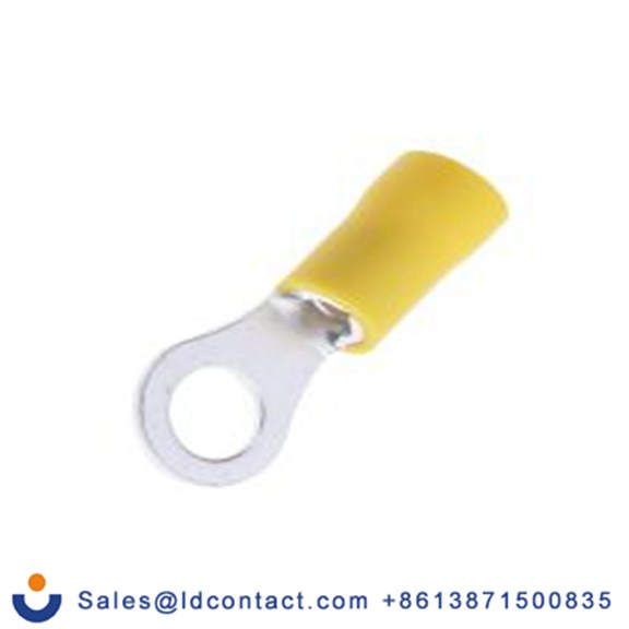 RS PRO,534-430,绝缘 铜 环形端子, Φ6.35 mm内环 12 AWG, M6螺栓, 黄色 10 AWG, 75 °C至75 °C