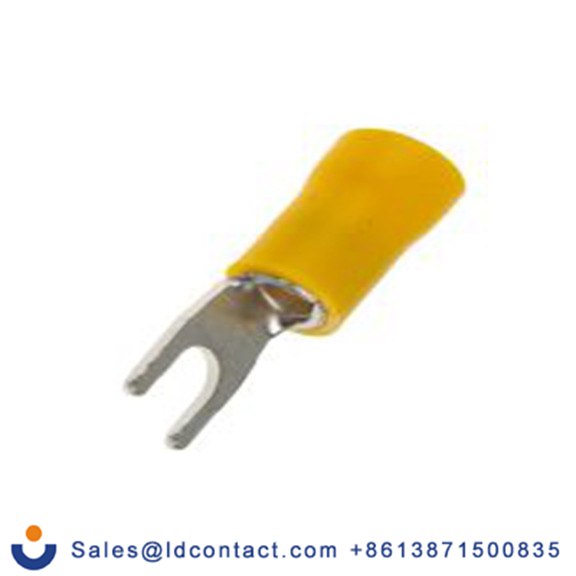 RS PRO,534-496,绝缘 叉型端子, M4螺栓, 黄色, 最小电线尺寸: 12 AWG 10 AWG, 7.1 mm宽, 1 mm厚, 镀锡触点 乙烯基