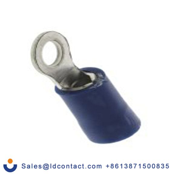 RS PRO,534-597,绝缘 铜 圆形端子, Φ3.7 mm内环 16 AWG, M3.5螺栓, 蓝色 14 AWG至75 °C