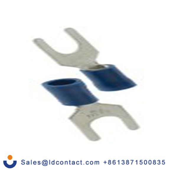 RS PRO,534-604,绝缘 叉型端子, M6螺栓, 蓝色, 最小电线尺寸: 16 AWG 14 AWG, 11 mm宽, 0.8 mm厚, 镀锡触点 乙烯基