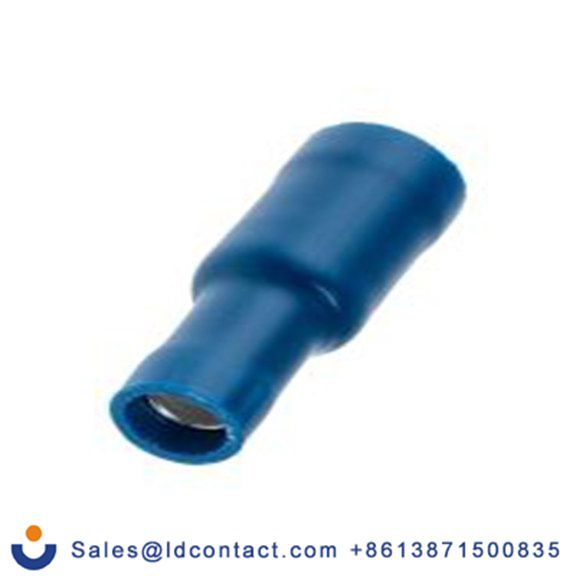 RS PRO,534-676,压接子弹型连接器 母插, 绝缘, Φ5 mm弹头, 蓝色, 塑料绝缘, 16 AWG, 14 AWG, 23 mm总长