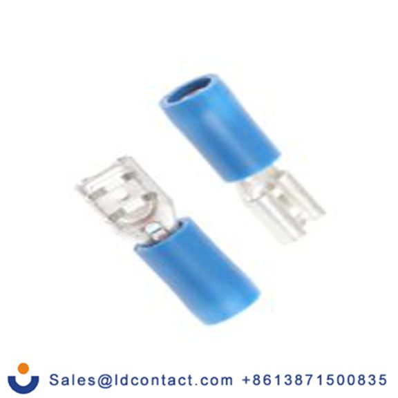 RS PRO,534-749,绝缘 压接端子 母插, 4.8 x 0.8 mm接片, 蓝色 插簧端子, 乙烯基绝缘, 镀锡 16 AWG 黄铜触点, 最大线规14 AWG 系列