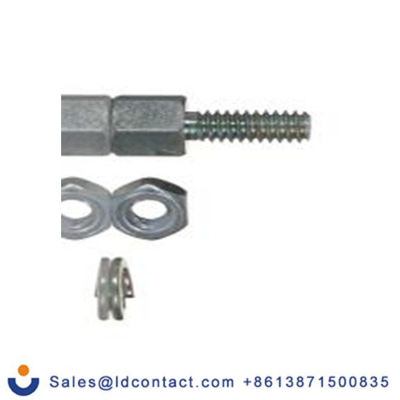 RS PRO,814-039,D 连接器 螺钉锁 公/母, 黄铜制, 银色