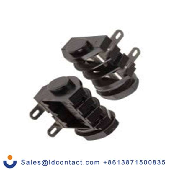 RS PRO,110-4563,6.35mm, 面板安装 单声道 母插 2, 插孔连接器 直角, 黑色