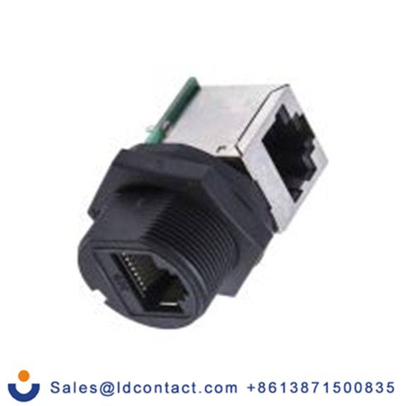 RS PRO,111-6747,网络耦合器 RJ45 母, Cat5e网络, 2端口, 屏蔽, Φ36.2 mm, 36.9 mm长 GTC Sealed系列