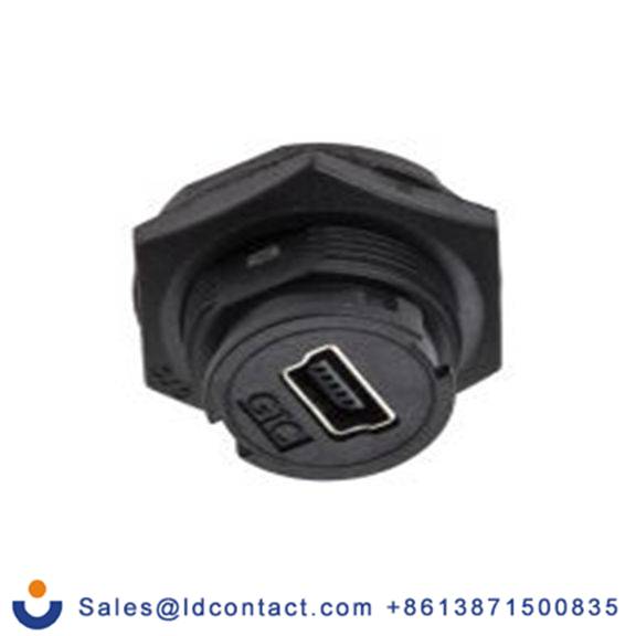 RS PRO,111-6756,USB 连接器, 微型 USB B 型转 B 型 内螺纹/内螺纹, 1端口, 面板安装 直向, IP40 GTC Sealed系列