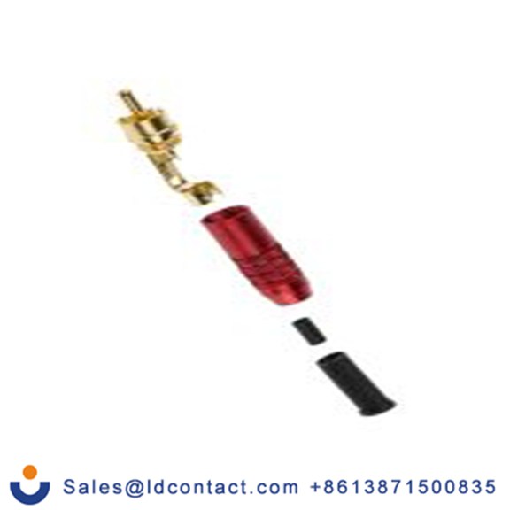 RS PRO,122-2374,RCA 插头 直向, 电缆安装, 红色, 50 V, 镀金色触点 5A