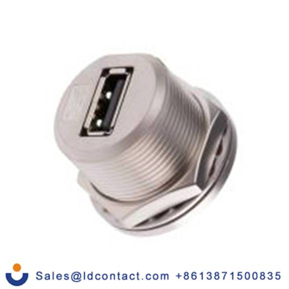 RS PRO,122-3022,USB 连接器, USB A 型 母插, 1端口, 面板安装 直向, IP68 GTC Sealed系列