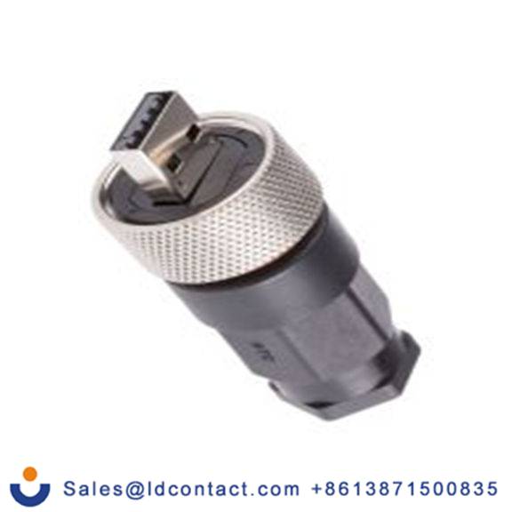 RS PRO,122-3029,USB 连接器, USB A 型 公, 电缆安装 直向, IP40 USB 2.0 GT系列