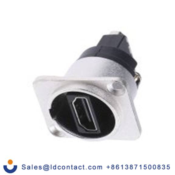 RS PRO,124-6388,HDMI 直向, 2路, 银色 母插, 38.5 mm 馈通 HDMI 连接器, CP系列 40 V