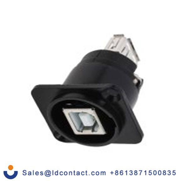 RS PRO,124-6393,USB 连接器, USB B对A型 内螺纹/内螺纹, 2端口, 面板安装 直向 USB 2.0 CP系列