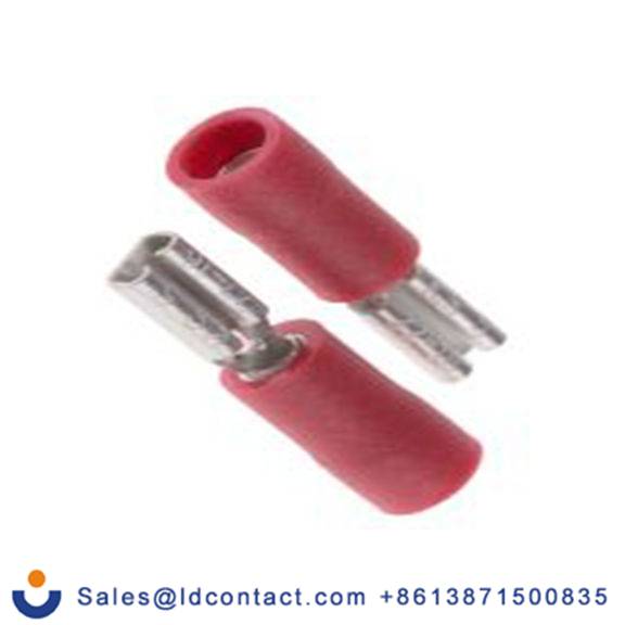 RS PRO,125-1944,绝缘 压接端子 母插, 2.8 x 0.5 mm接片, 红色 插簧端子, 乙烯基绝缘, 镀锡 22 AWG 铜, 黄铜触点, 最大线规16 AWG 系列