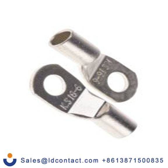 RS PRO,125-1959,非绝缘 铜 环形端子, Φ6.5 mm内环 6 AWG, M6螺栓, 灰色 6 AWG, -40 °C至150 °C TL系列