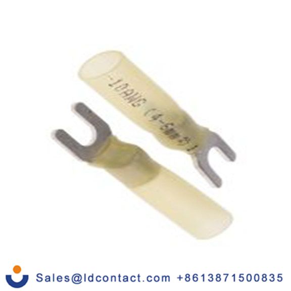 RS PRO,125-1973,绝缘 叉型端子, M4.3螺栓, 黄色, 最小电线尺寸: 12 AWG 10 AWG, 9 mm宽, 9 mm厚 高密度聚乙烯, SHBL系列