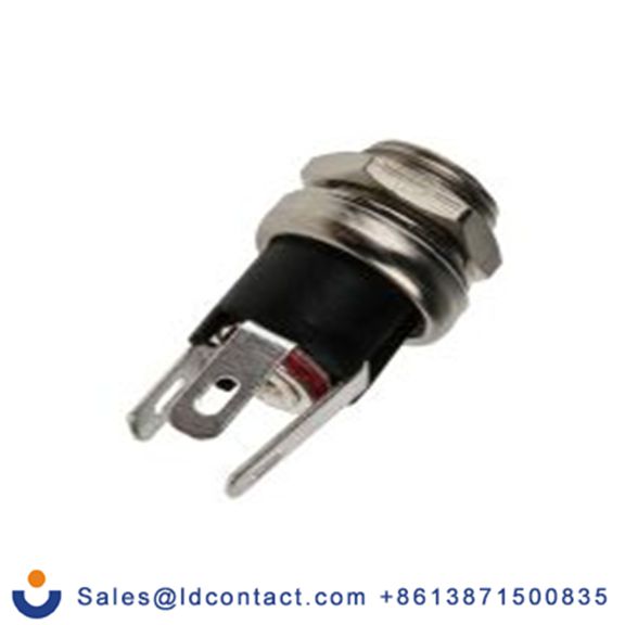 RS PRO,143-8914,DC插座 直流插座, 直向 5A, 面板安装, 长21.3 mm, 2.5 mm引脚, 镀金色, 镍触芯