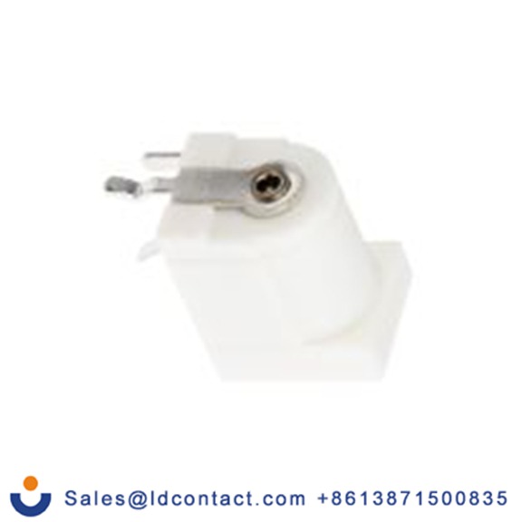 RS PRO,143-8916,DC插座 直流插座, 直角 5A, 12.0 V, PCB安装, 长14.5 mm, 2.35 mm引脚, 镀锡触芯