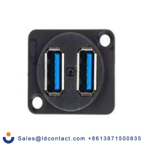 RS PRO,143-8926,USB 连接器, USB A 型 母插, 2端口, 面板安装 直向 USB 3.0 CP系列