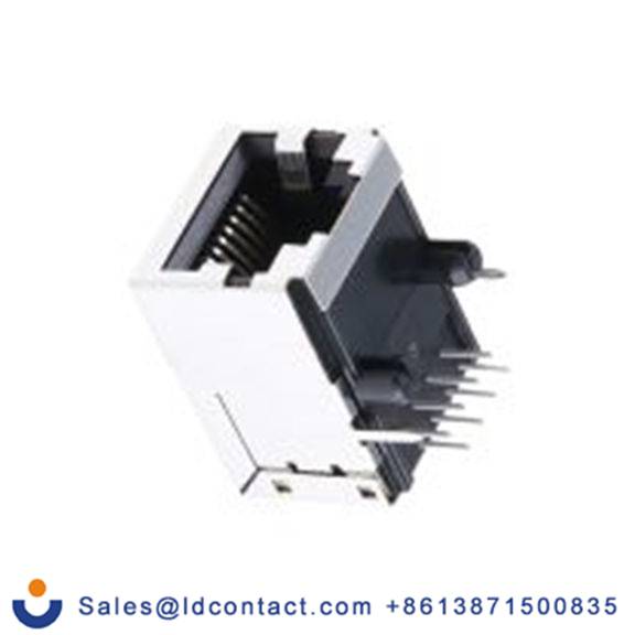 RS PRO,144-2247,RJ45 母插 Cat4, PCB安装 RJ45 连接器, 1口, 8路, 屏蔽, 直角 SS系列