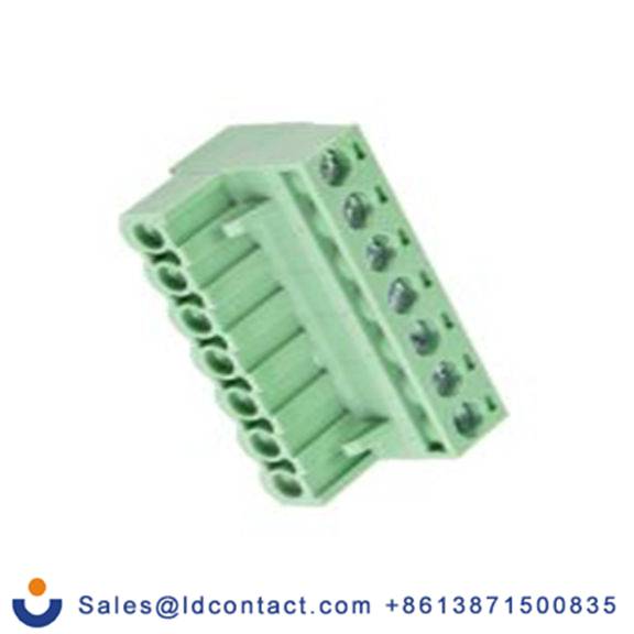 RS PRO,144-4061,7p插拔式接线端子 直向插头, 5.08mm间距, 15A, 450 V, THT安装, 螺钉端接, 绿色