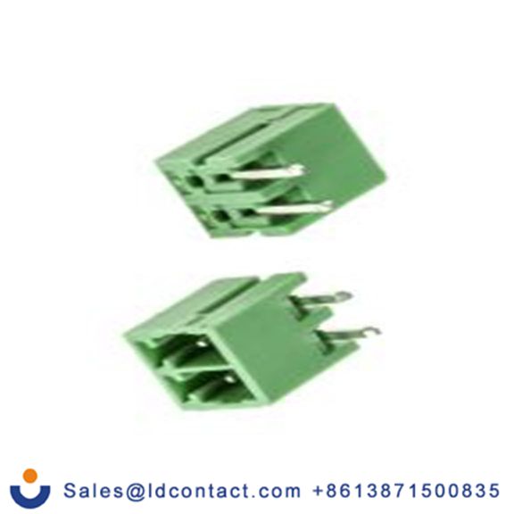 RS PRO,144-4105,2p插拔式接线端子 直角排针, 3.5mm间距, THT安装, 螺钉端接, 绿色