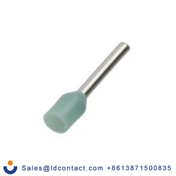 RS PRO,157-1222,绝缘 压接靴带套圈, 青绿色, Φ1.1 mm x 8 mm引脚, 最大电线尺寸 22 AWG, 总长12.4 mm