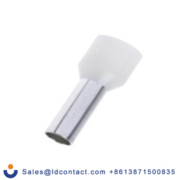 RS PRO,157-3931,绝缘 压接靴带套圈, 象牙色, Φ4.9 mm x 12 mm引脚, 最大电线尺寸 8 AWG, 总长22 mm