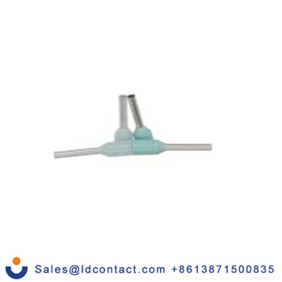 RS PRO,178-7285,绝缘 压接靴带套圈, 青绿色, Φ1.1 mm x 6 mm引脚, 最大电线尺寸 22 AWG, 总长10.4 mm