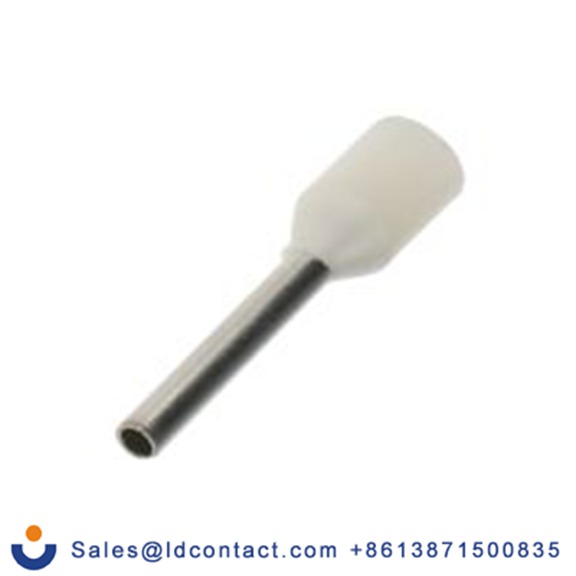 RS PRO,178-7296,绝缘 压接靴带套圈, 白色, Φ1.5 mm x 10 mm引脚, 最大电线尺寸 18 AWG, 总长16.3 mm