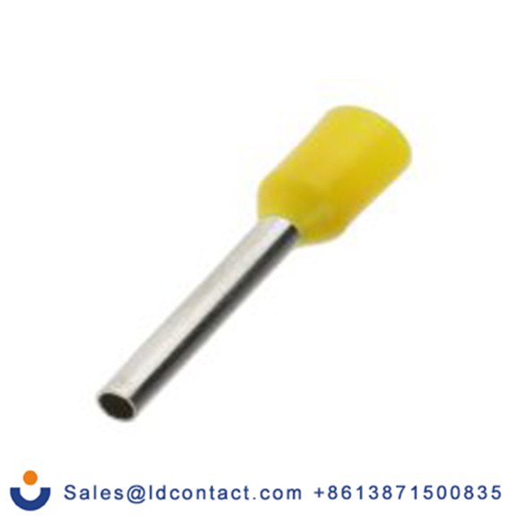 RS PRO,178-7306,绝缘 压接靴带套圈, 黄色, Φ1.7 mm x 12 mm引脚, 最大电线尺寸 18 AWG, 总长18.3 mm