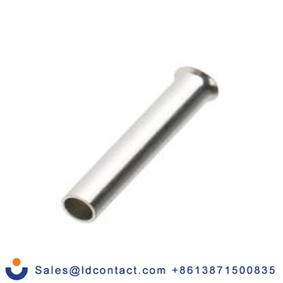 RS PRO,178-7345,非绝缘 压接靴带套圈, Φ1.7 mm x 10 mm引脚, 最大电线尺寸 18 AWG, 总长10 mm