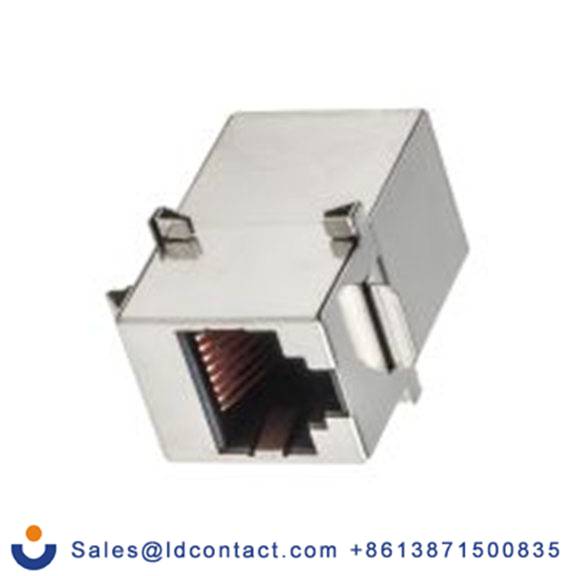 RS PRO,186-3111,RJ 耦合器 RJ45, 2端口, 屏蔽, Φ27.46 mm, 18.54 mm长 GT系列