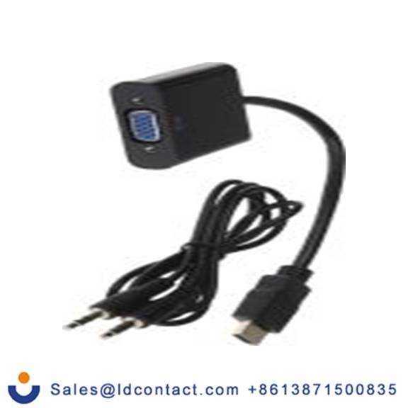 RS PRO,195-4345,HDMI分配器 HDMI类型 公 VGA类型 直向, 镀金色触点 母插, ABS外壳