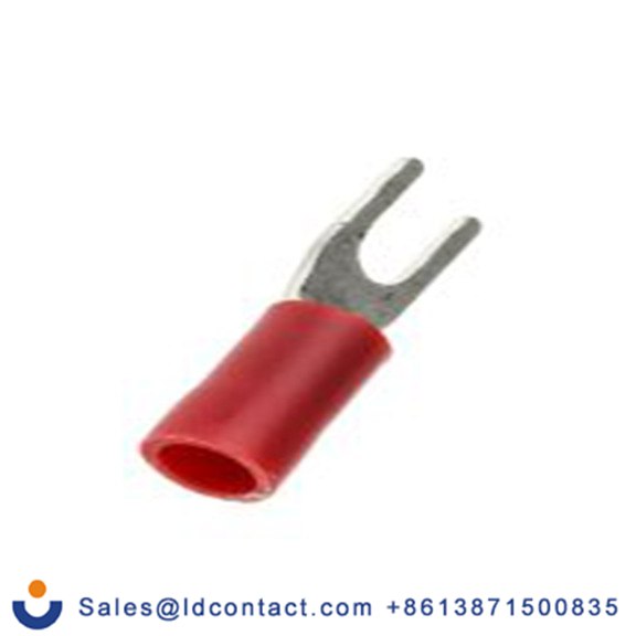 RS PRO,208-2515,绝缘 叉型端子, M3螺栓, 红色, 最小电线尺寸: 22 AWG 16 AWG, 5.7 mm宽, 0.8 mm厚, 镀锡触点 乙烯基