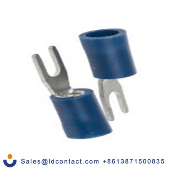 RS PRO,208-2521,绝缘 叉型端子, 3.2 mm螺栓, 蓝色, 最小电线尺寸: 16 AWG 14 AWG, 6 mm宽, 0.8 mm厚, 镀锡触点 乙烯基