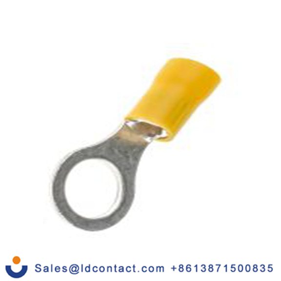 RS PRO,208-2537,绝缘 铜 环形端子, Φ10 mm内环 12 AWG, M10螺栓, 黄色 10 AWG至75 °C