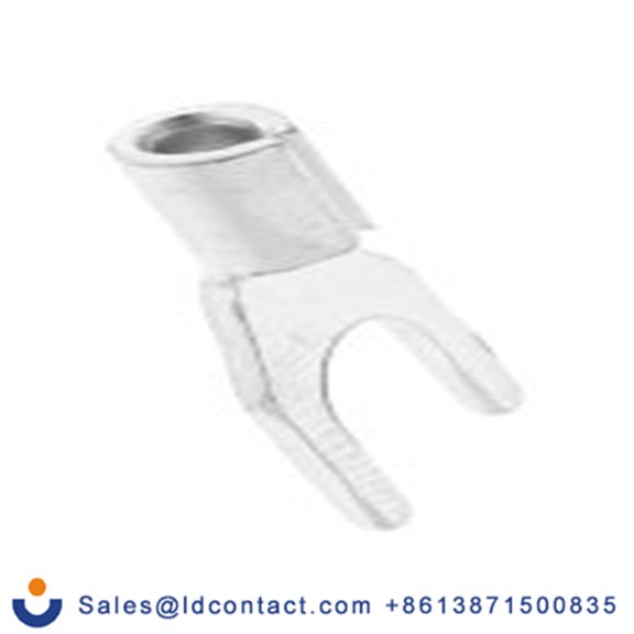 RS PRO,208-2571,非绝缘 叉型端子, M4螺栓, 银色, 最小电线尺寸: 22 AWG 16 AWG, 7.2 mm宽, 0.8 mm厚, 镀锡触点