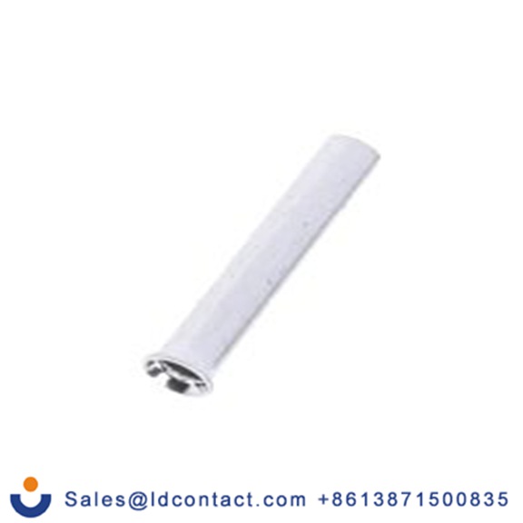 RS PRO,211-4252,非绝缘 压接靴带套圈, Φ1.3 mm x 8 mm引脚, 最大电线尺寸 20 AWG, 总长8 mm